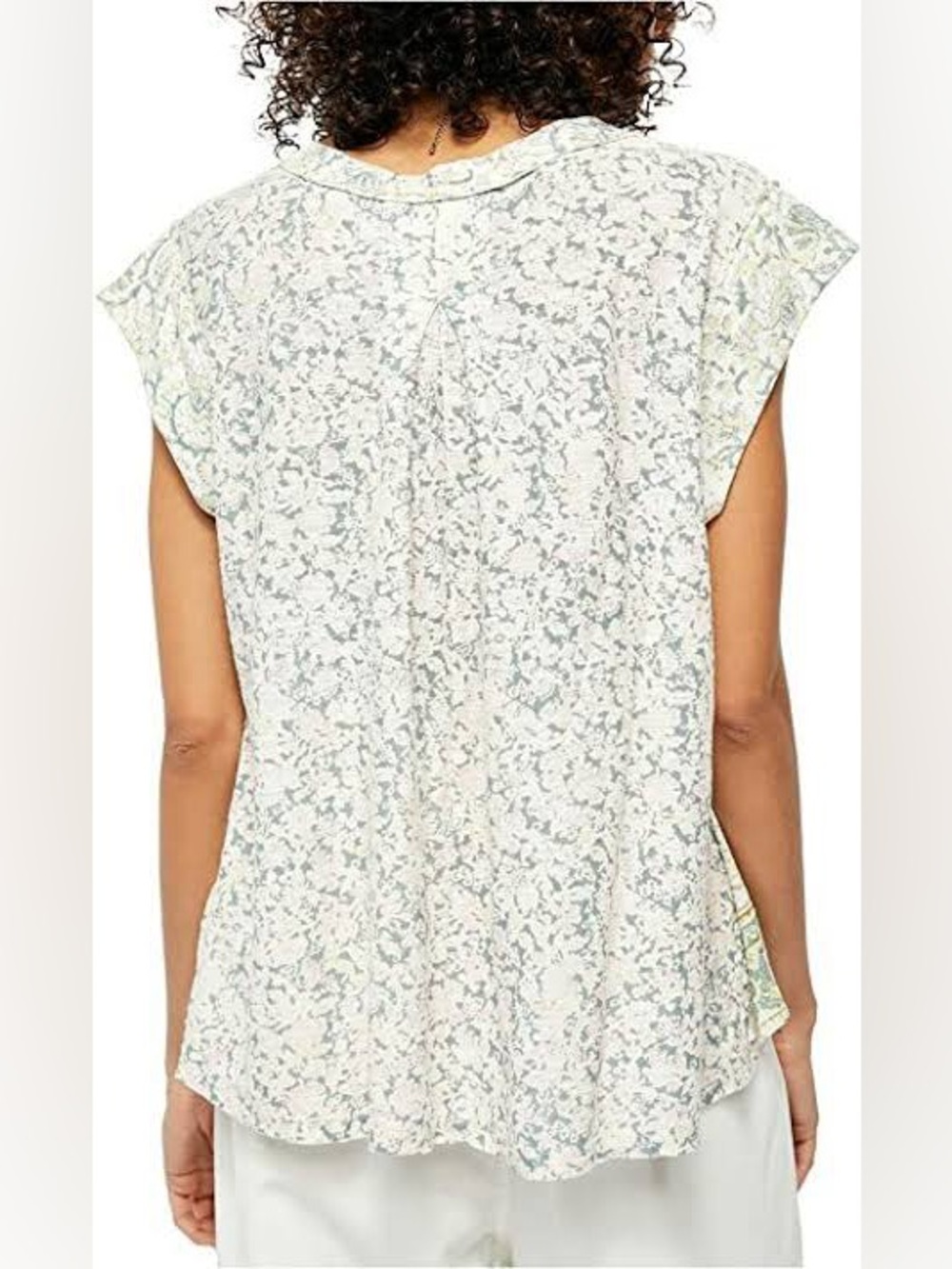 NWOT Free People High Tide Printed Top Size Small-Oversized